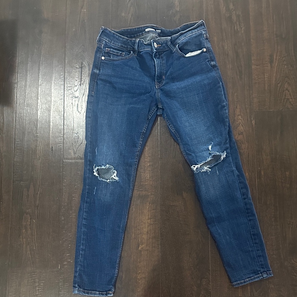 Old Navy Women's Skinny Jeans - Dark Blue